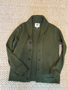 Oldnavy Olive Shawl-Collar Knit Cardigan